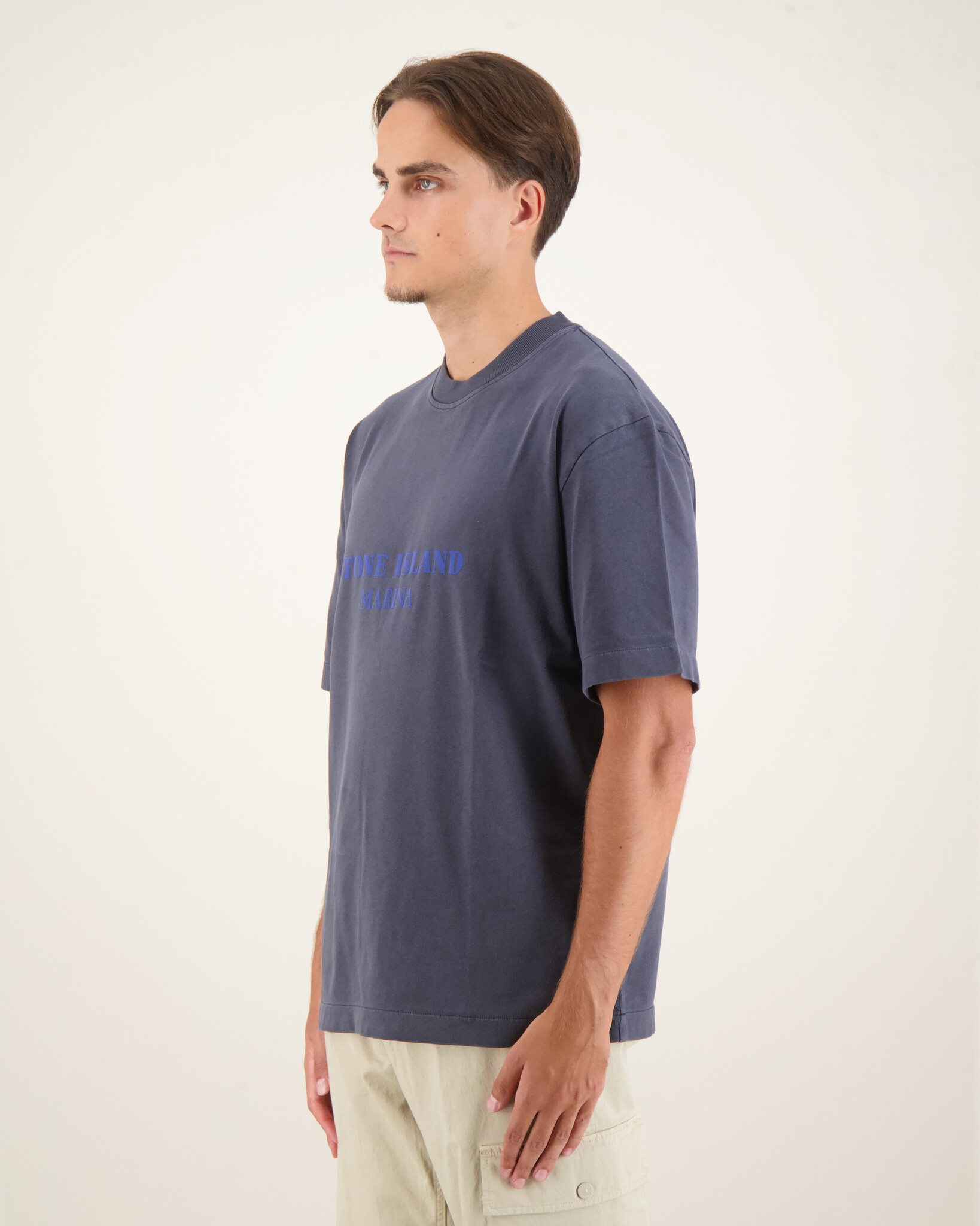 Stone Island 207X4 24/2 Ghost Cotton Jersey Old T-Shirt Ink Stone Island 207X4 24/2 Ghost Cotton Jersey Old T-Shirt Ink