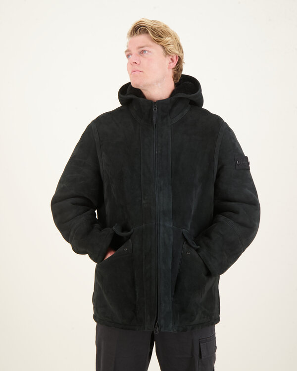 Suede Sheepskin Ghost Jacke Schwarz