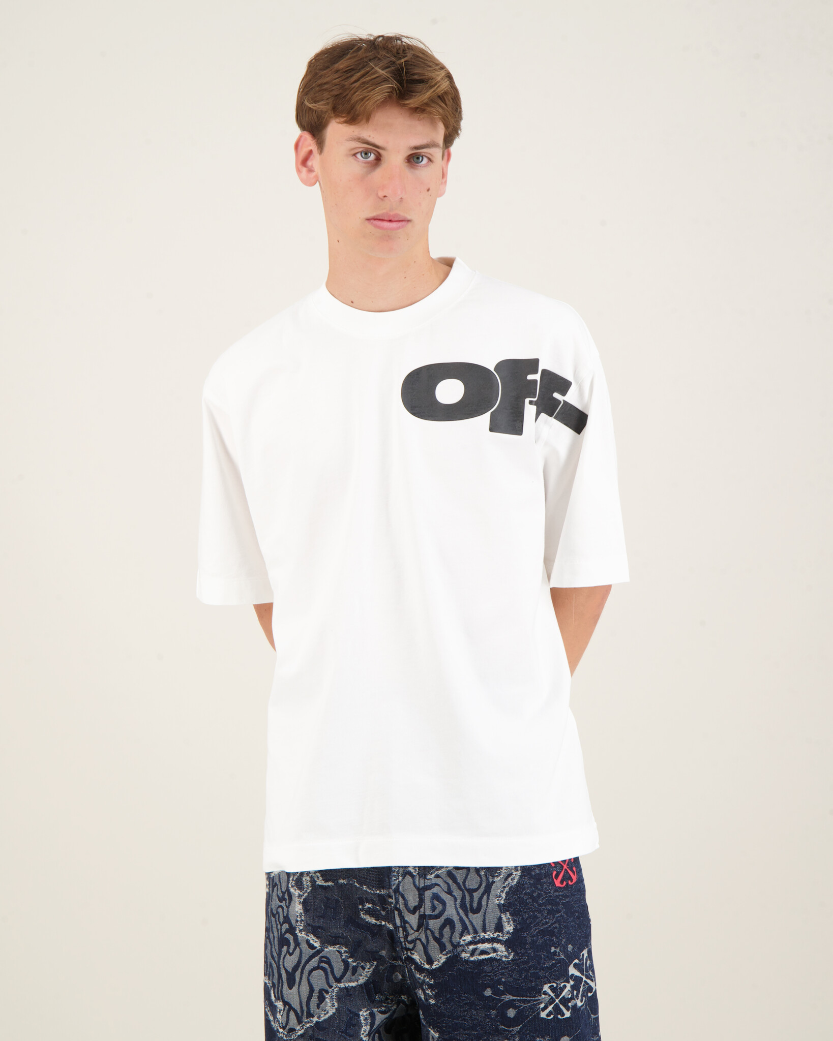 Off White Shared Logo Skate T Shirt White