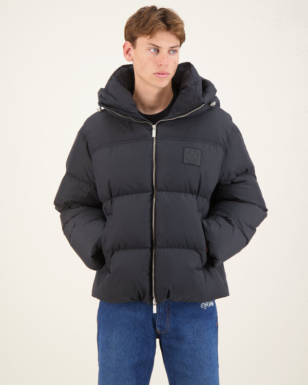 Patch Arrow Down Puffer Zwart