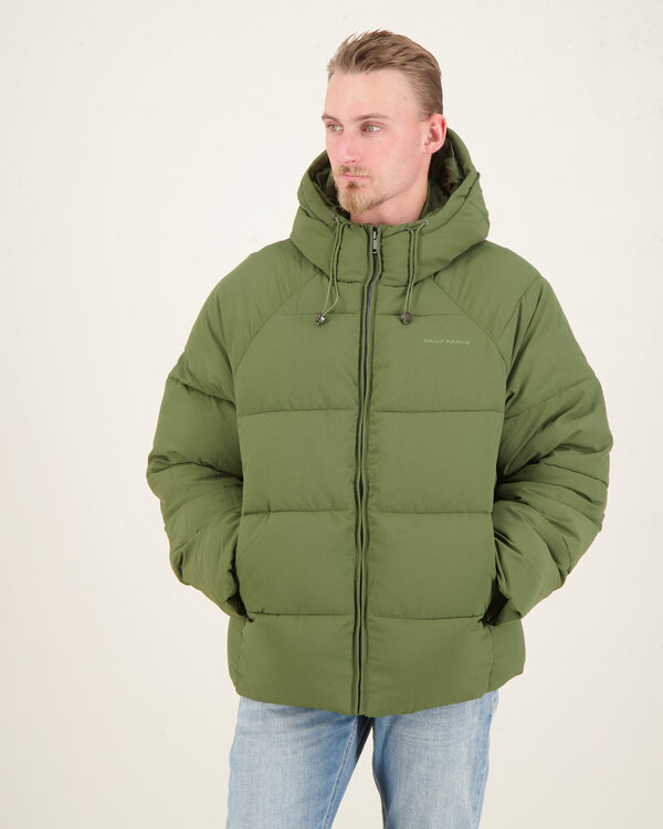 Relaxed Puffer Coat Groen