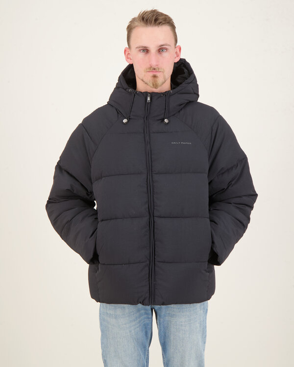 Relaxed Puffer Coat Zwart