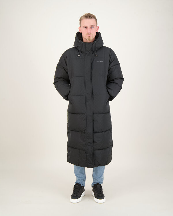 Monogram Puffer Coat Long Zwart