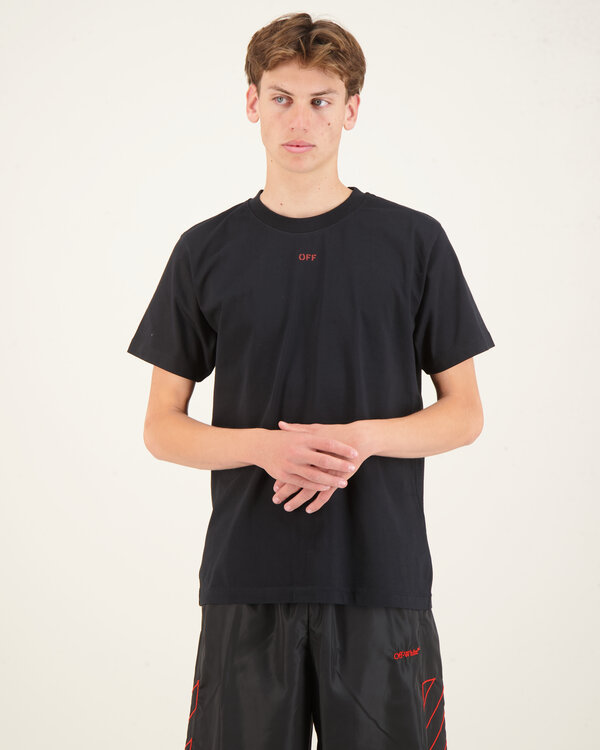 Off Stamp Slim T-Shirt Zwart