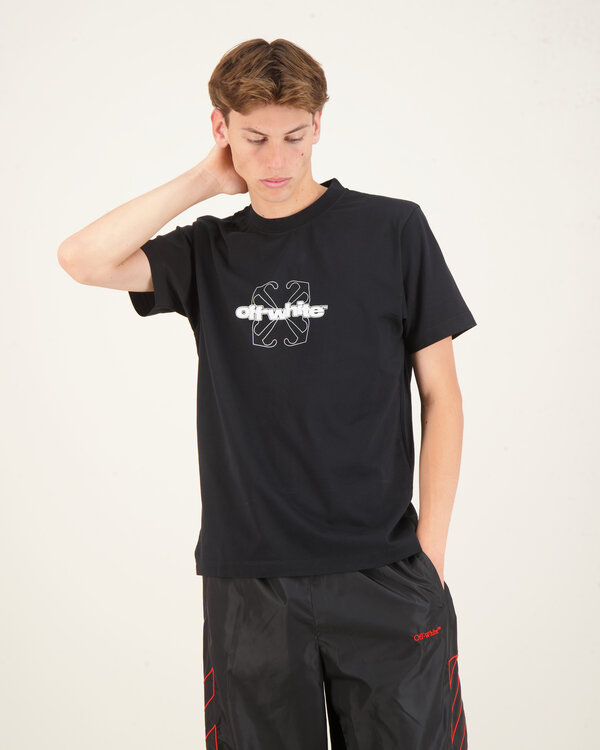 Flock Arrow Slim T-shirt Zwart