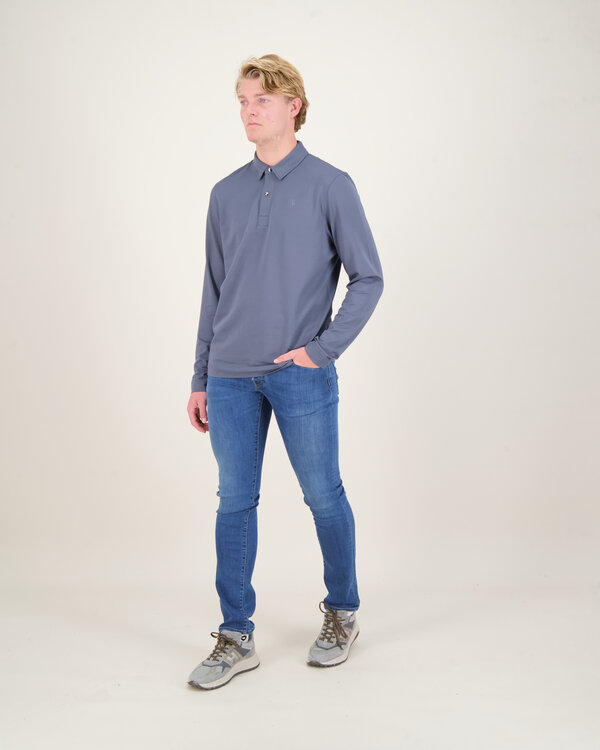 Timon-6 Long Sleeve Polo Blue