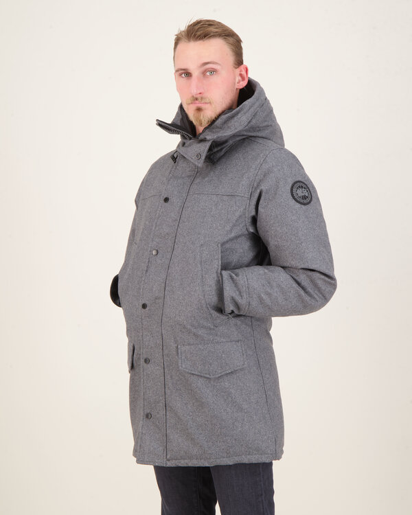 Langford Parka Wool Black Label Slate Grey