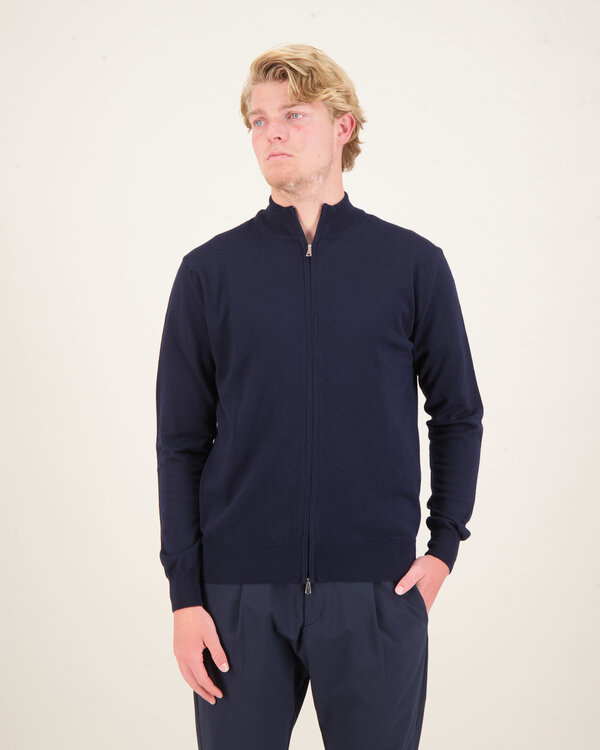 Bomber Zip Vest Navy