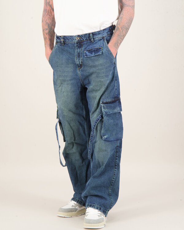 Phone Pocket Cargo Pants Blauw