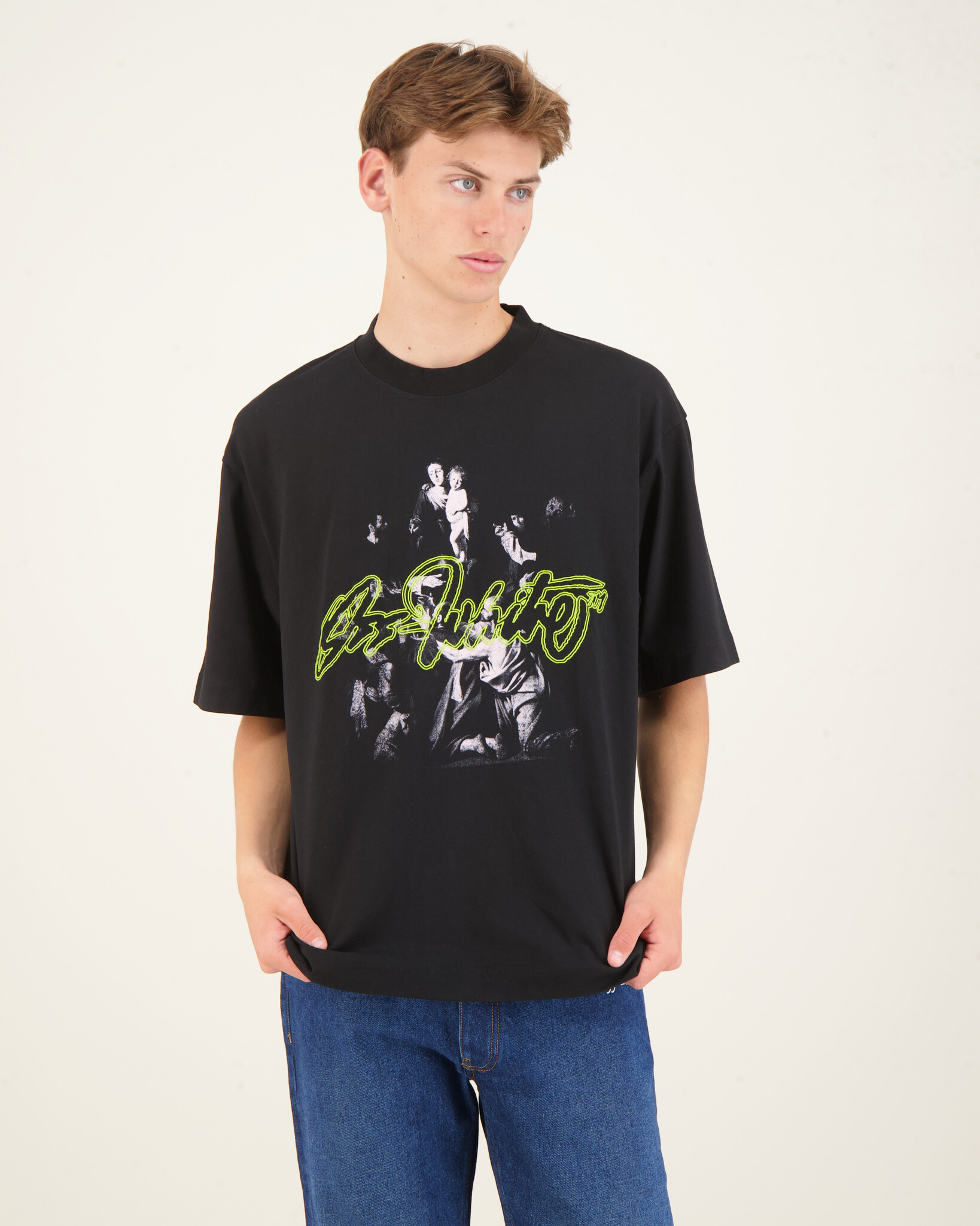 Off White Script Mary Skate T shirt Zwart
