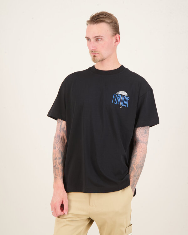 Upside Down T-Shirt Zwart