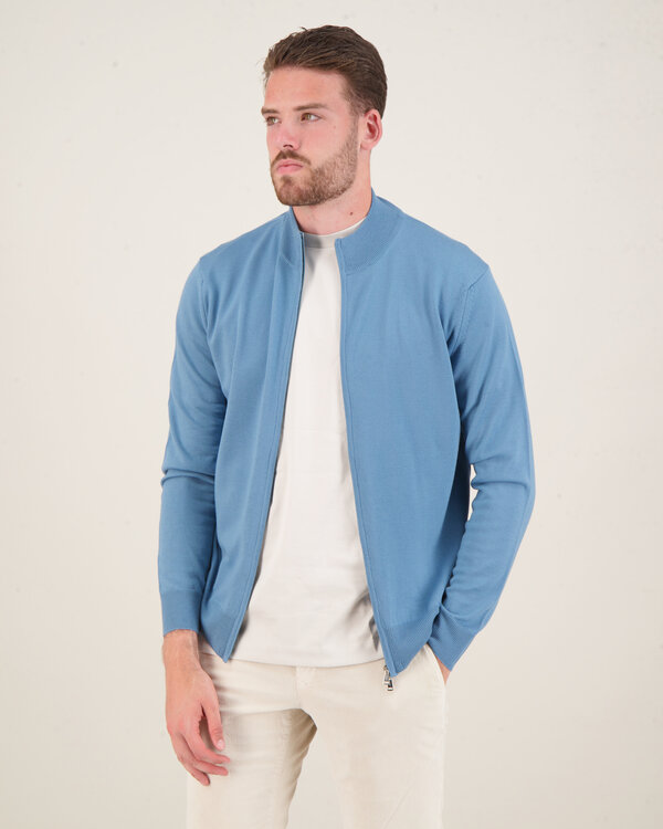 Bomber Zip Vest Blue