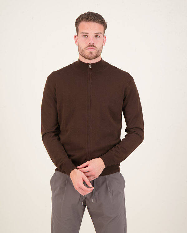 Bomber Zip Vest Brown