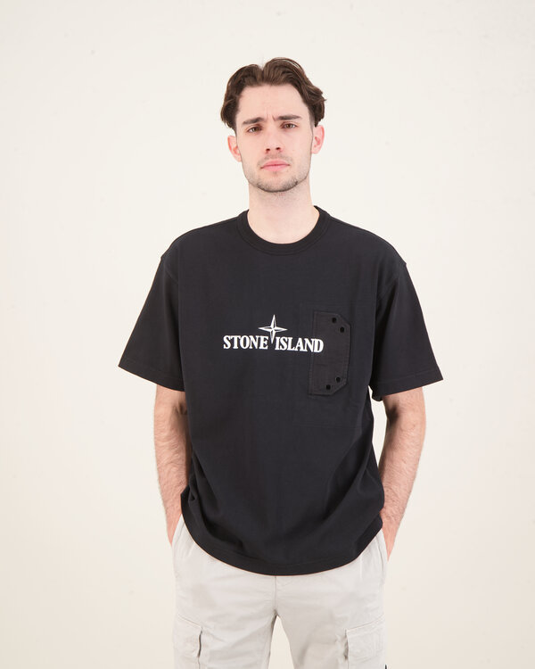 21079 24/2 Cotton Jersey T-Shirt Zwart