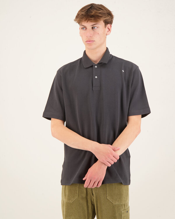 203G4 Polo Ster T-Shirt Donker Grijs