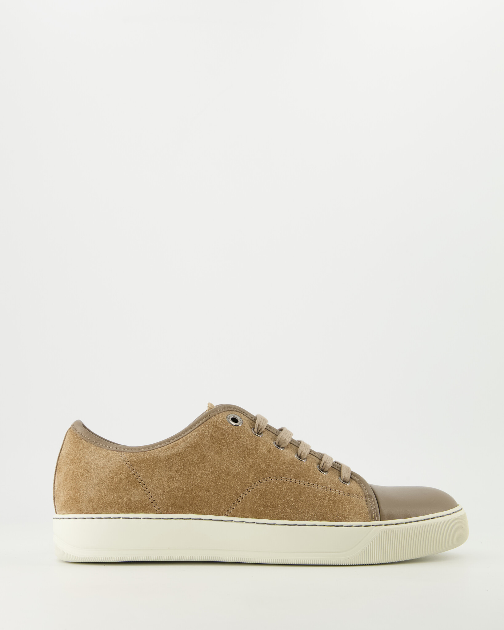 Lanvin Paris Captoe Low Top Sneaker Beige