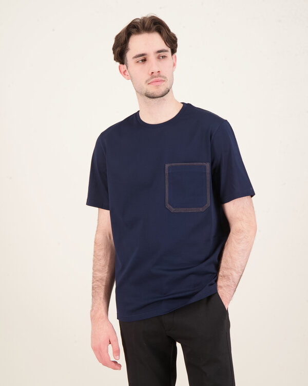 Taschino Velluto T-Shirt Blau