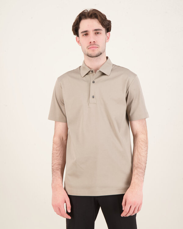 Supima Polo Schiller Collar Polo Lead Grey
