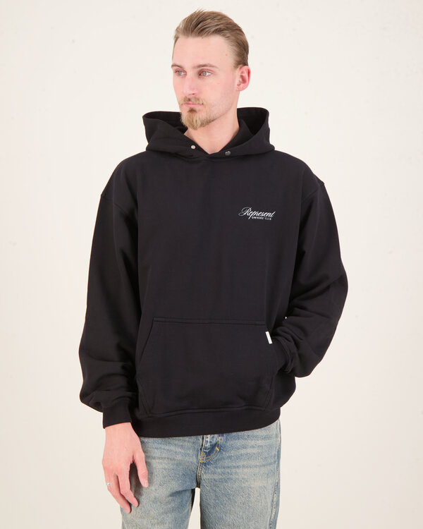 Owners Club Script Hoodie Zwart