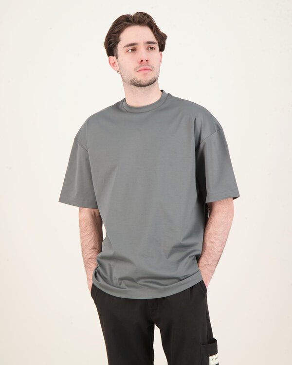 Valenza Interlock Supima Oversized T-Shirt Grijs Interlock Supima Oversized T-Shirt Grijs