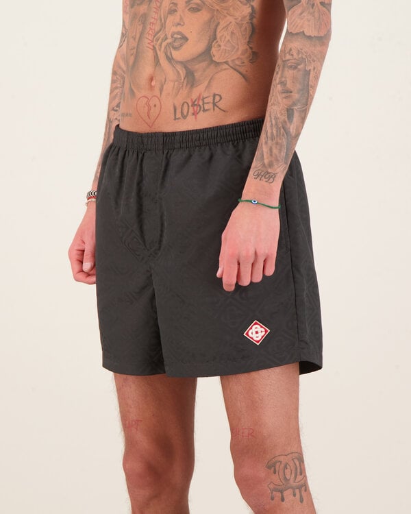 Printed Swimshort Zwart