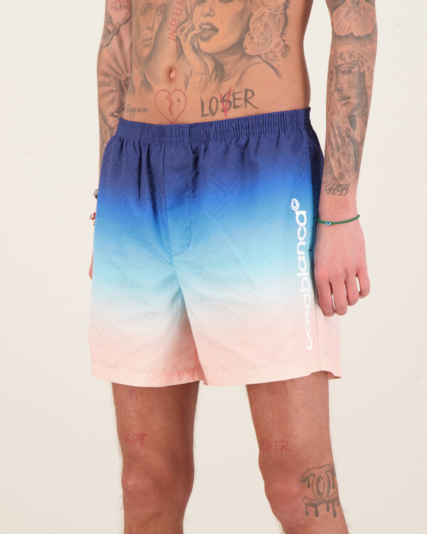 Printed Swimshort Blauw