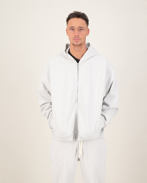 Initial Zip Hoodie Grijs