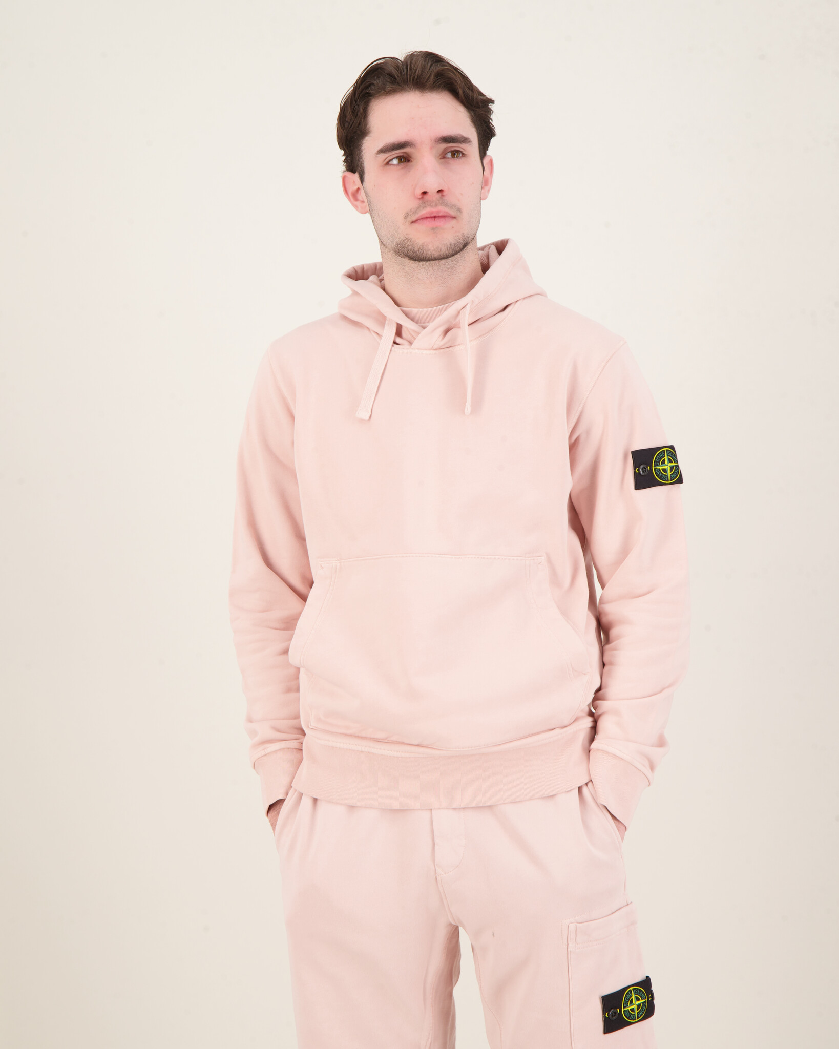 Rosa stone island hoodie sales