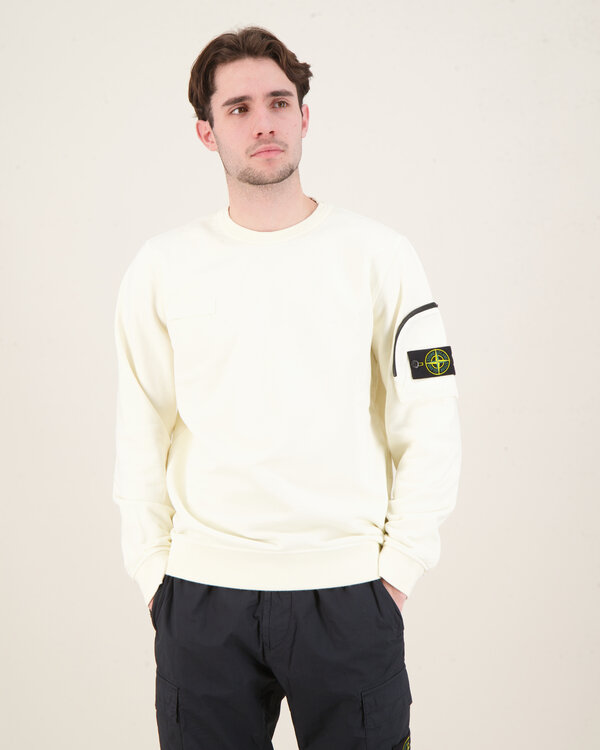 6100003 Cotton Fleece Sweater Ivory
