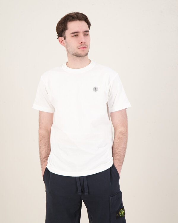 S0057 Washed Basic T-Shirt Wit