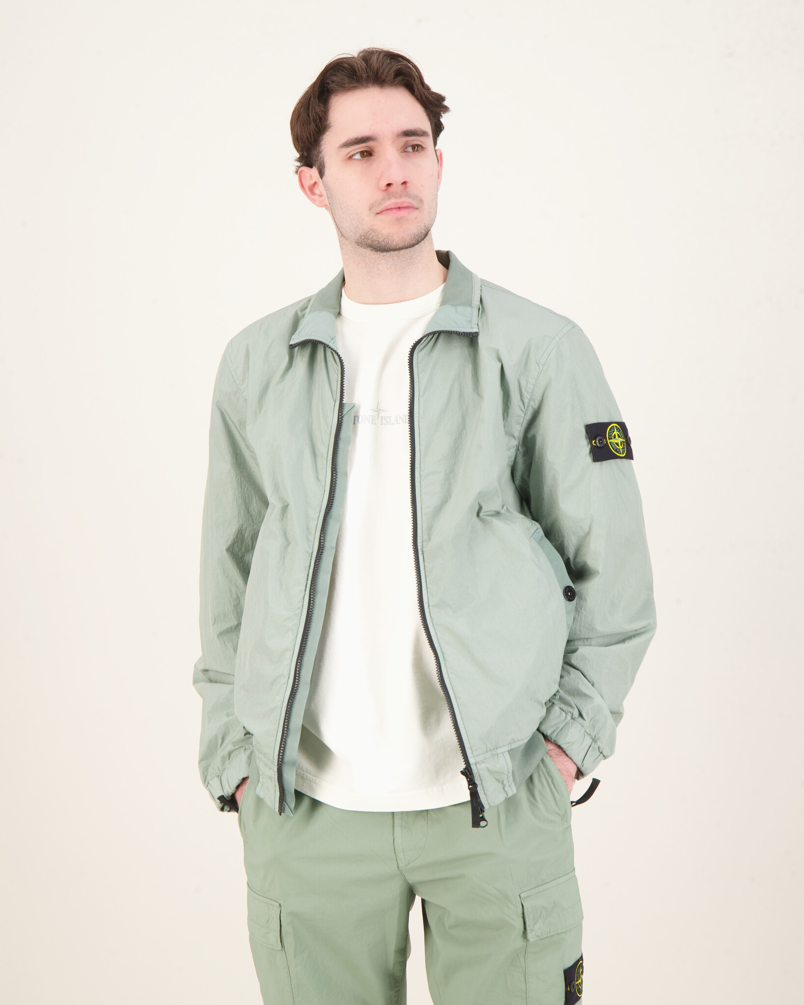 品良く着こなすため Stone Jacket NY Reps Crinkle Dyed Garment 4100037 Island ジャケット・アウター