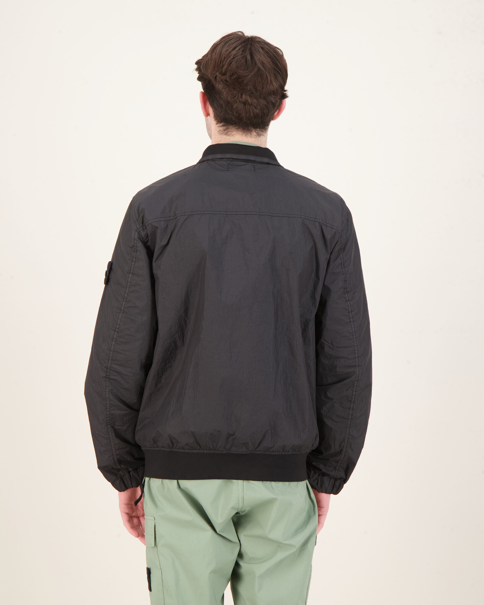 Stone Island S0A23 Garment Dyed Crinkle Reps NY Jacket Black Stone Island S0A23 Garment Dyed Crinkle Reps NY Jacket Black