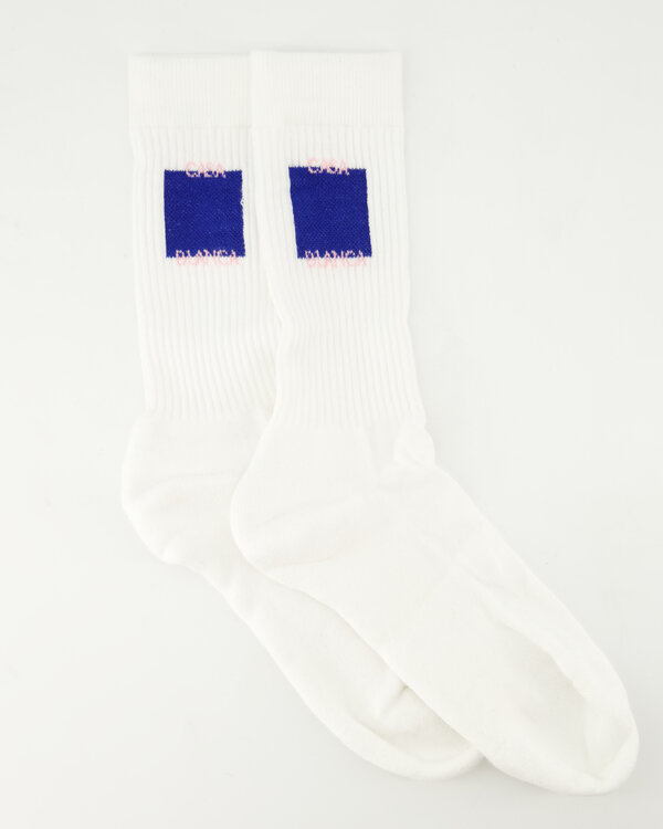 Unisex Printed Casa Square Logo Socks Blauw