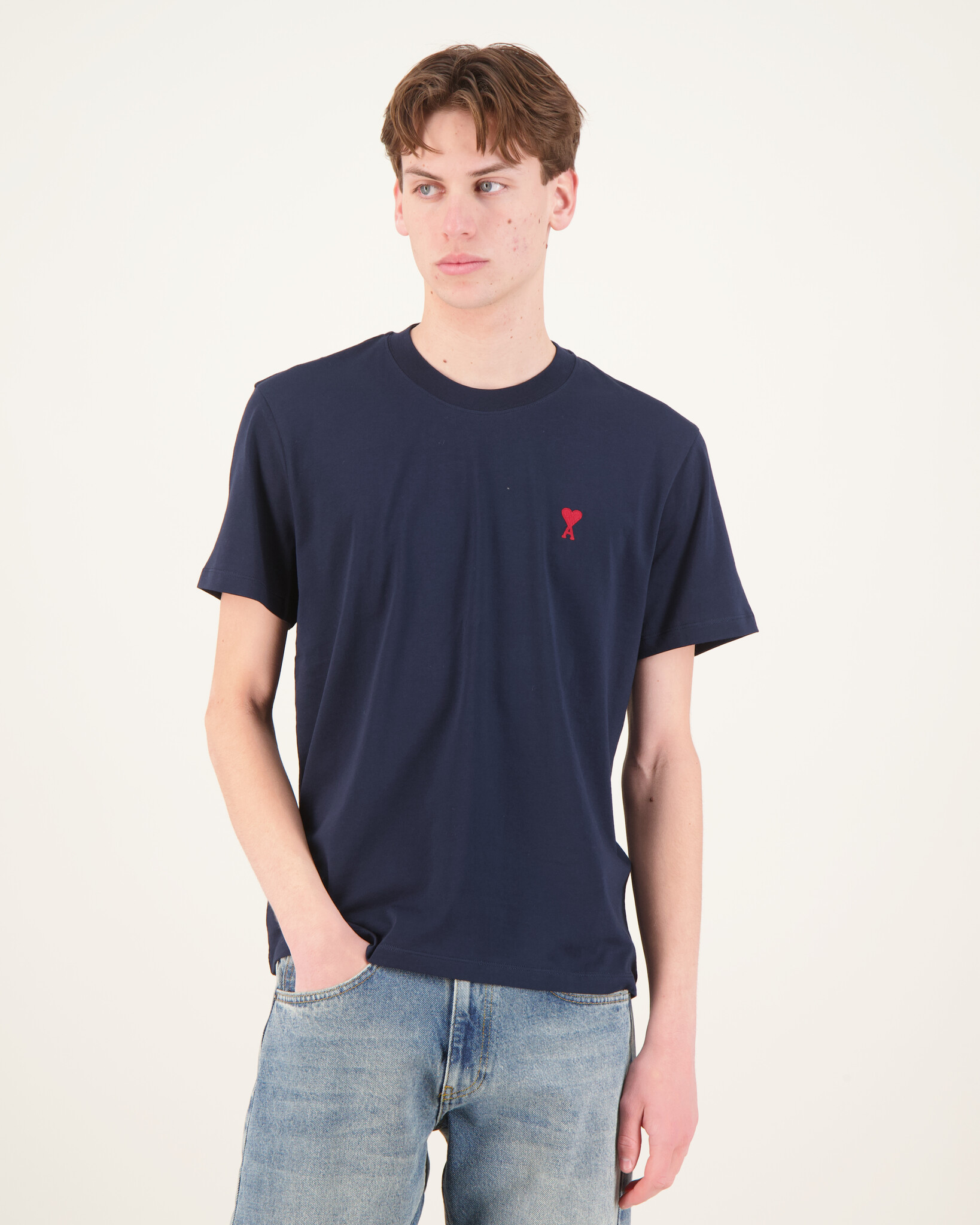 Ami Paris AMI De Coeur T-Shirt Blue - Beachim