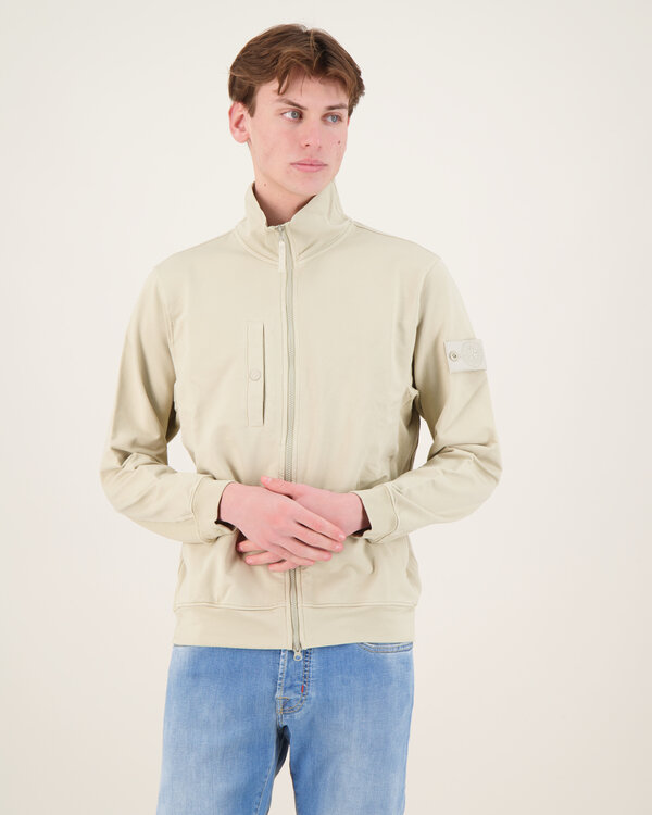 S00F3 Zip Up Cardigan Ghost Vest Beige