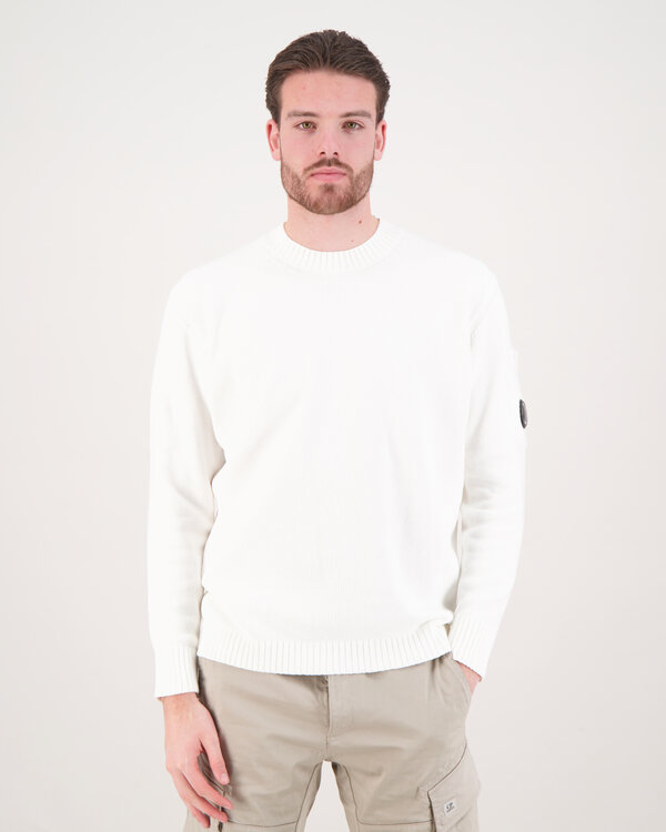 Knitwear Chenille Cotton Crewneck Wit