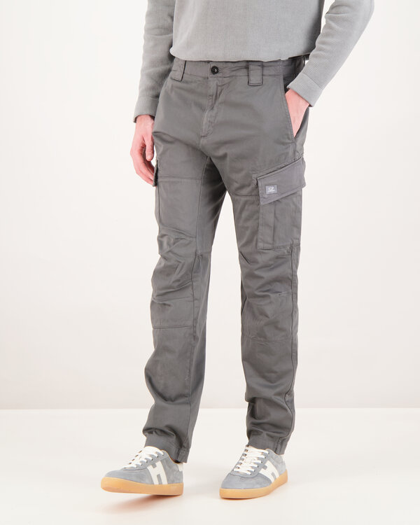 Satin Stretch Cargo Pants Grijs