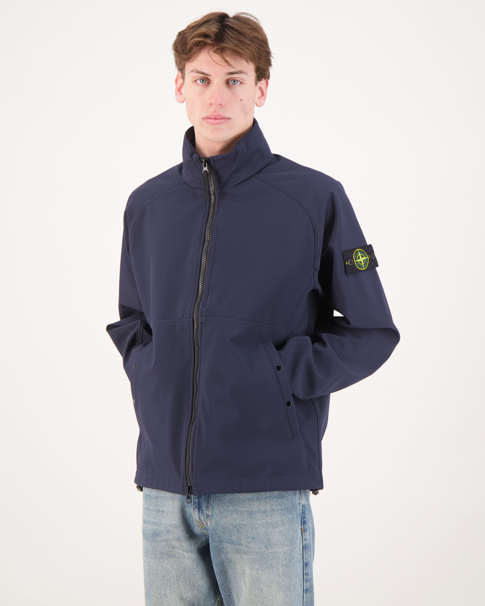 Stone Island Light Softshell-R E.dye Technology Jacket Marine