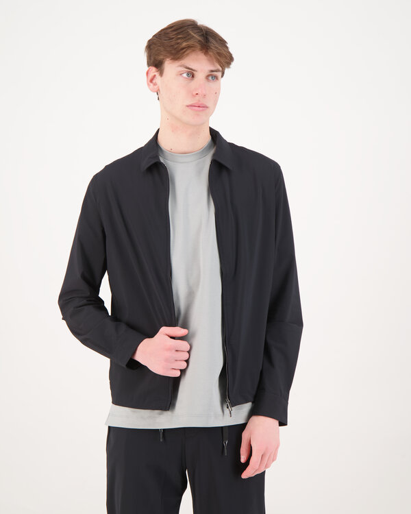 Tech Stretch Overshirt Zwart