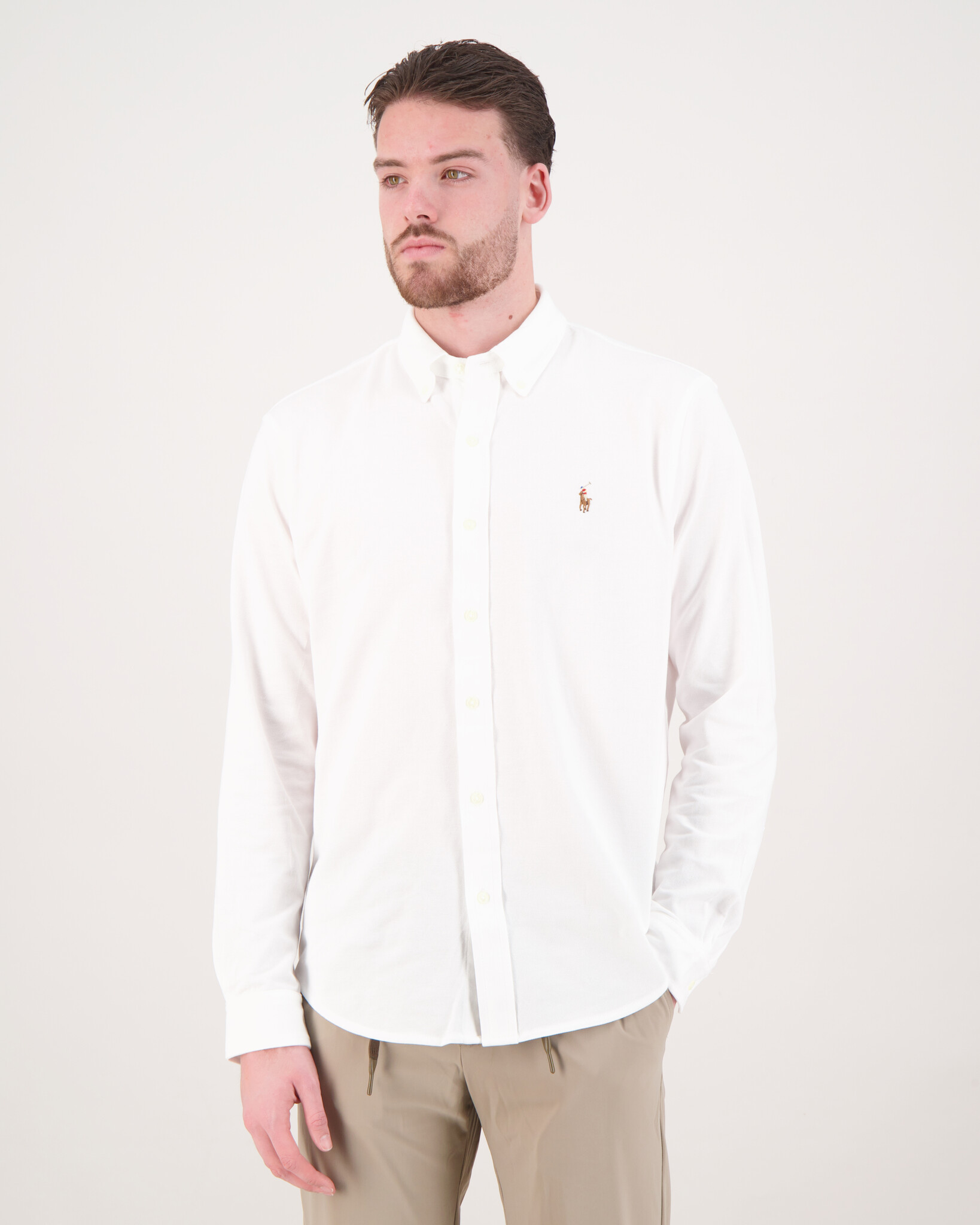 Polo Ralph Lauren Knit Oxford Shirt White Beachim