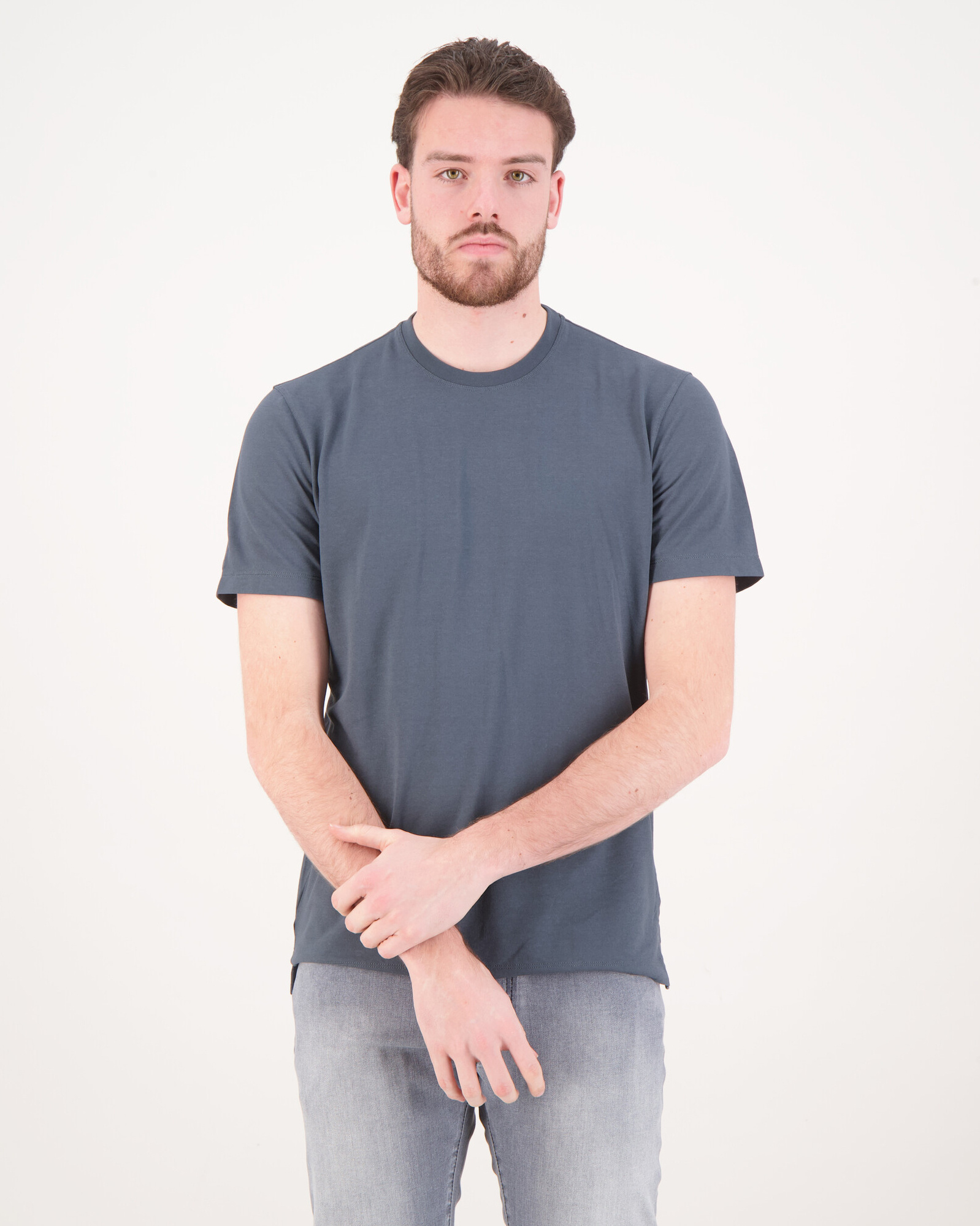 Tシャツ・カットソー ZANONE Men T-shirt Grey 815204ZG380 Z4672 Zanone Men's T-Shirt Grijs - Beachim