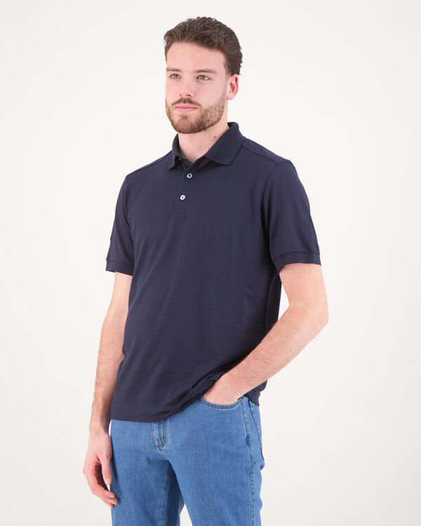 Short Sleeve Polo Marine