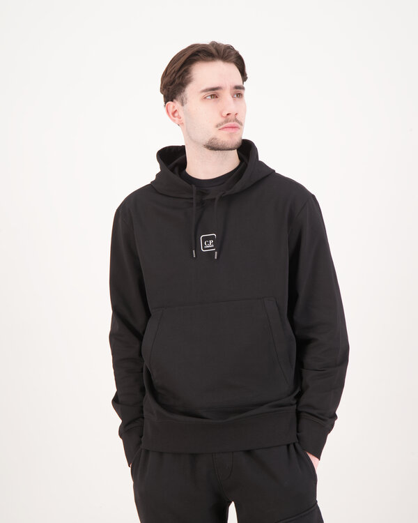 Stretch Fleece Hooded Sweater Zwart