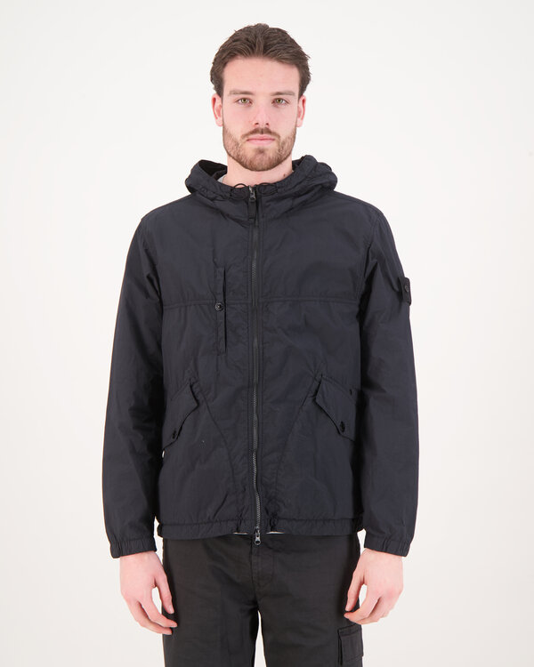 S00F6 Frosted Nylon Ghost Piece Short Parka Zwart