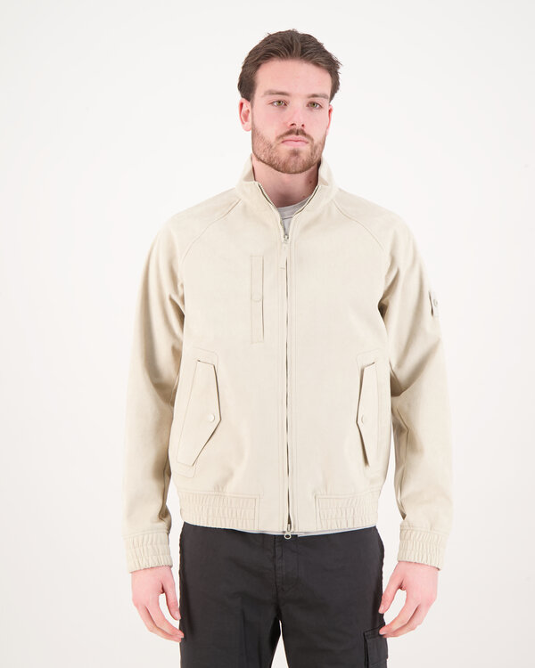 S00F2 Alcantara Ghost Piece Bomber Beige