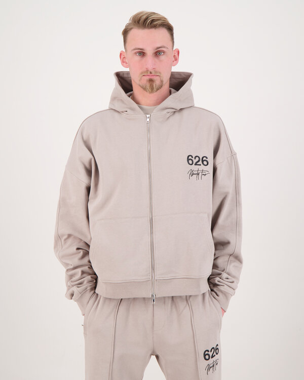 Tjenkeh Zipper Hoodie Beige