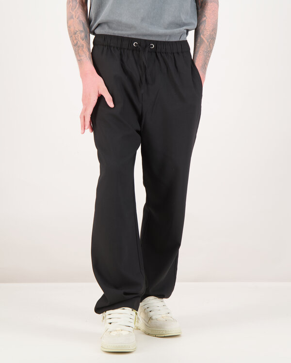 Lined Wool Work Trouwers Zwart