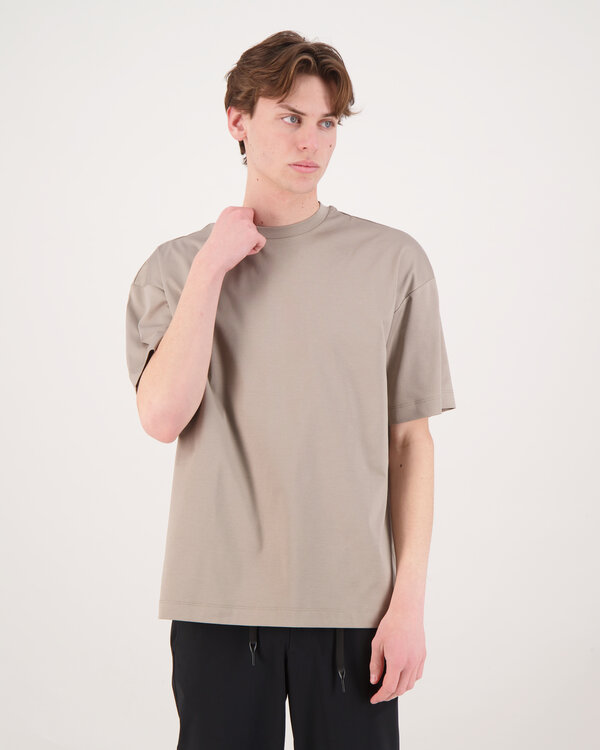 Interlock Supima Oversized T-shirt Lead Grey