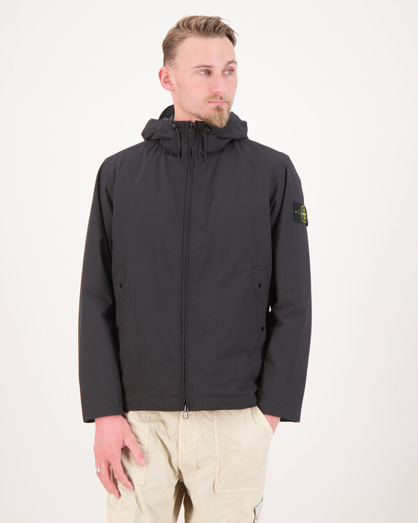S0A27 Compass-badge hooded jacket Zwart