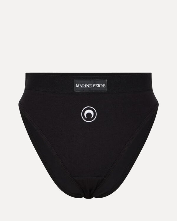 Moon Logo Stretched High Waist Brief Zwart